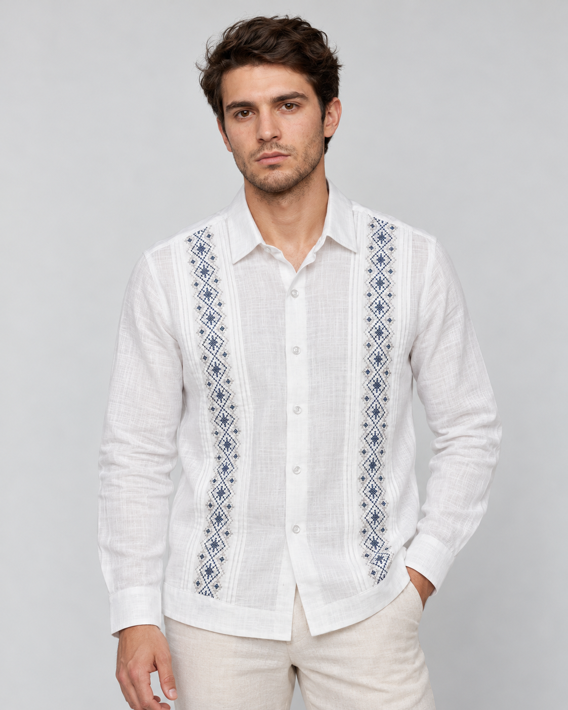 GUAYABERA CONSTELACIÓN BLANCA