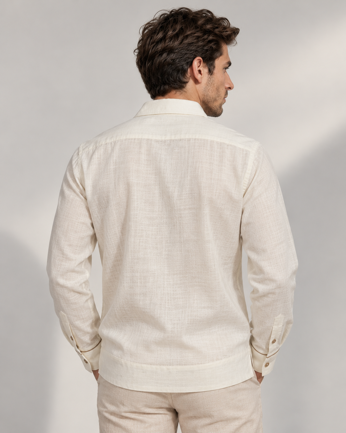 GUAYABERA CORAZON BEIGE