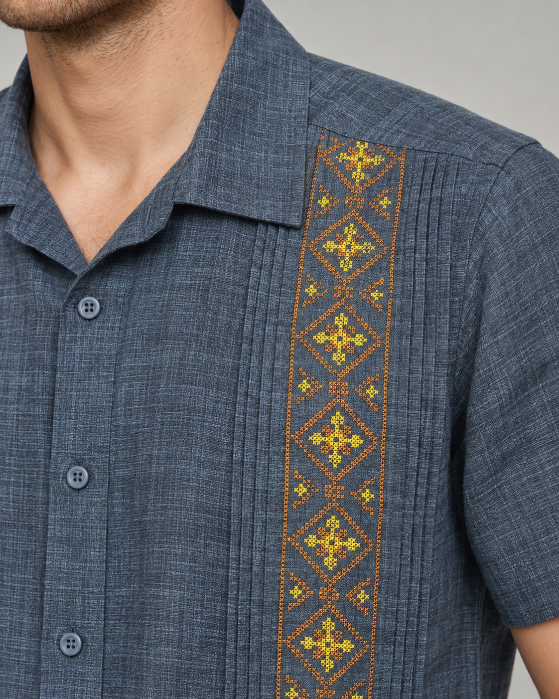 GUAYABERA COZUMEL MEZCLILLA