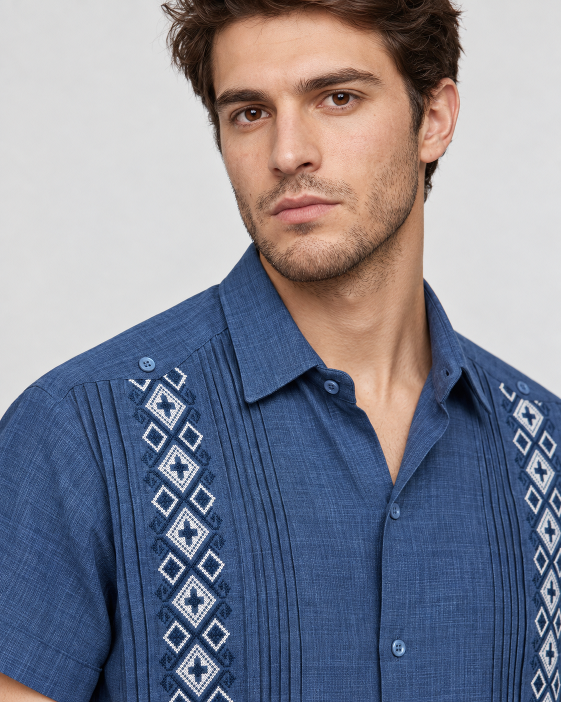 GUAYABERA IKAL AZUL