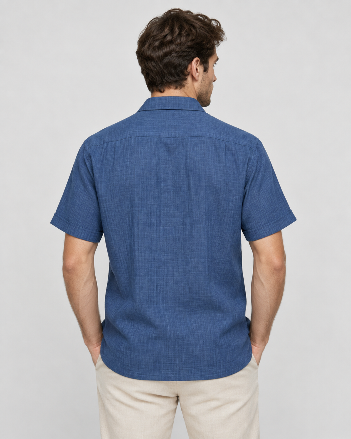 GUAYABERA IKAL AZUL