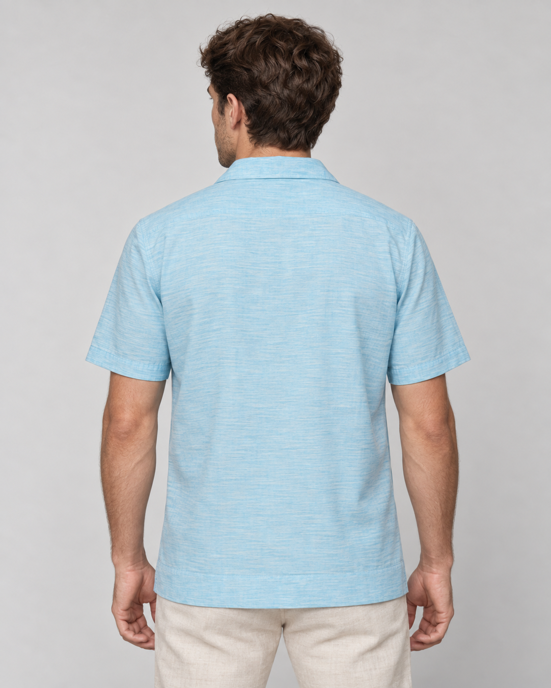 GUAYABERA KAMBA CELESTE