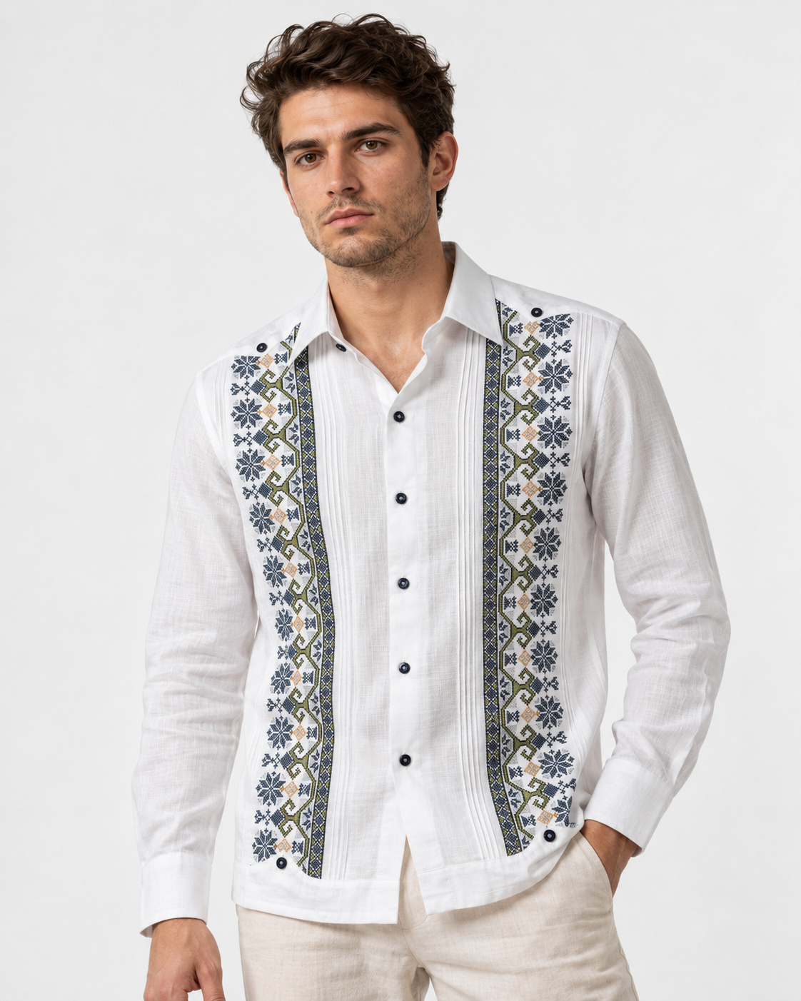 GUAYABERA RAMALINO BLANCA