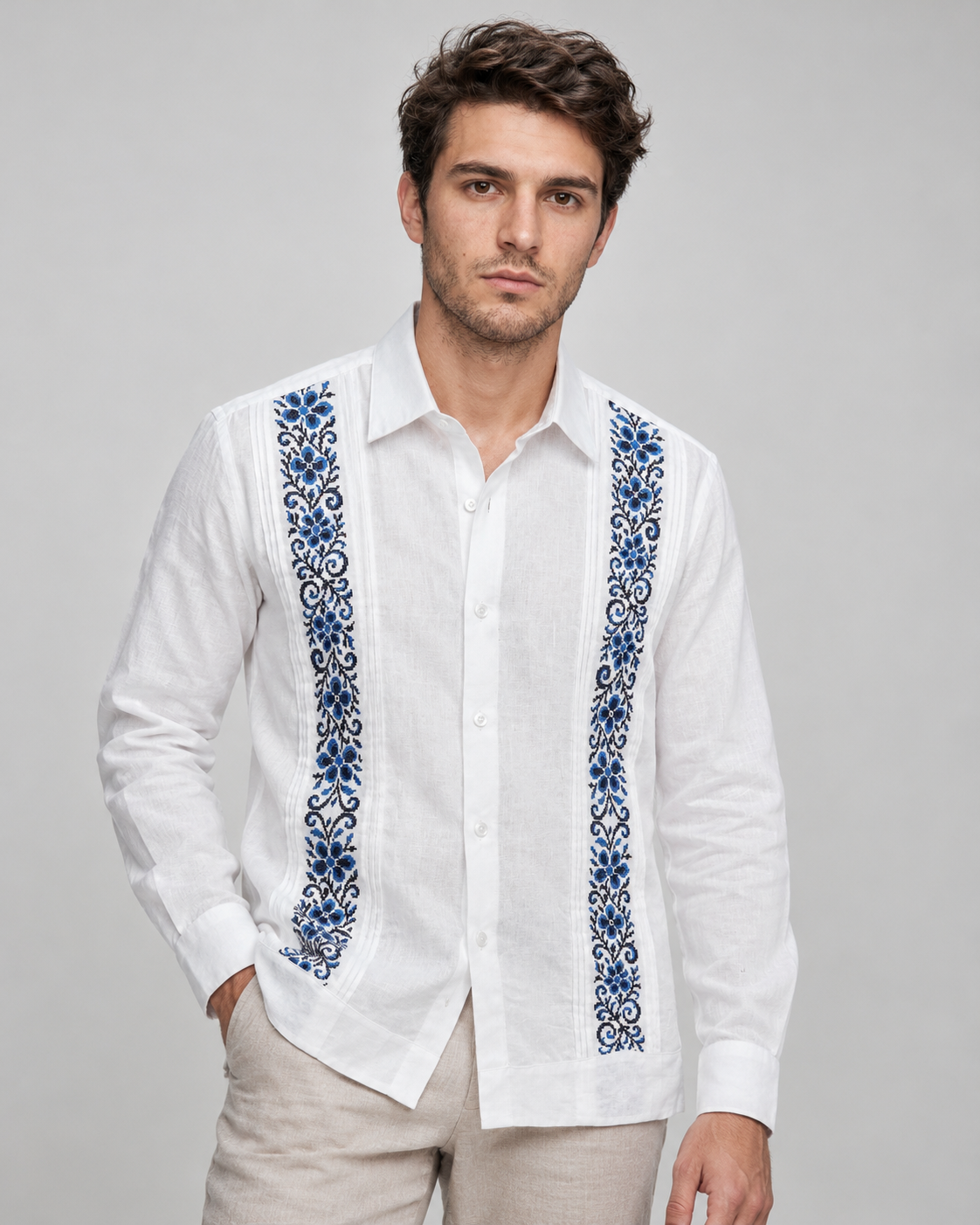 GUAYABERA TALAVERA BLANCA